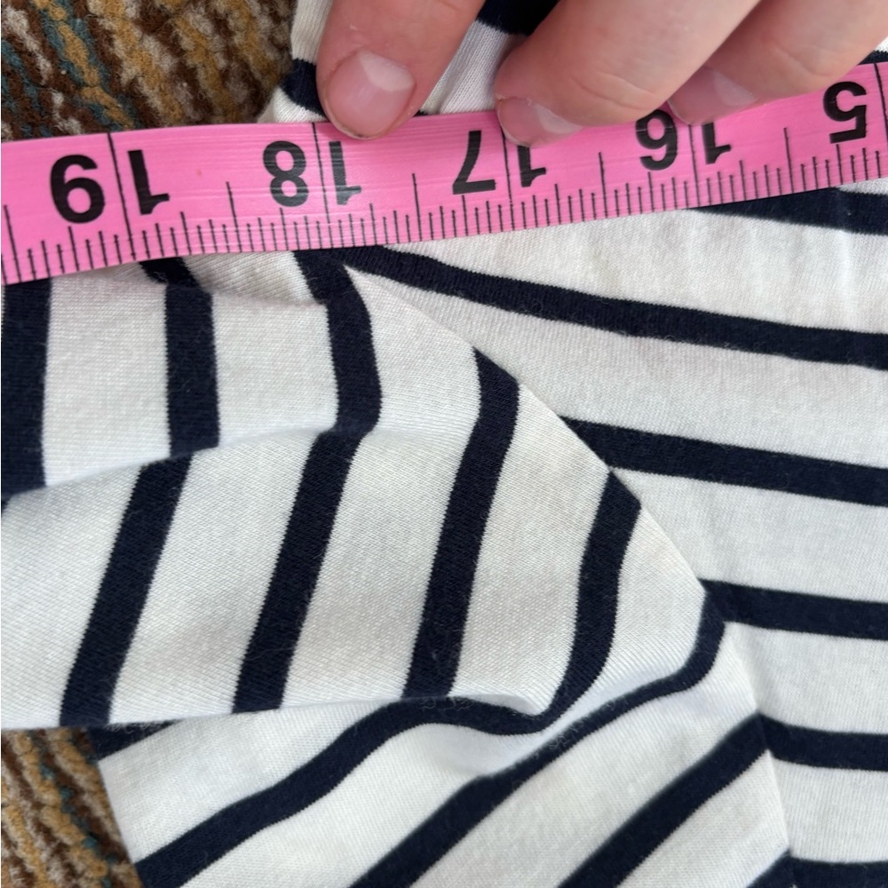 Boden Black and White Striped Boatneck Top - Picture 7 of 9